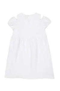 US Polo Assn. Girls' White Sleeveless Weaving Dress - Image 3