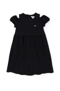 US Polo Assn. Girls' Black Sleeveless Weaving Dress