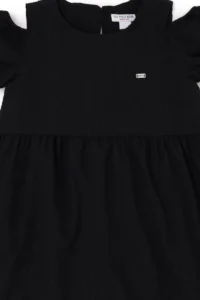 US Polo Assn. Girls' Black Sleeveless Weaving Dress - Image 3