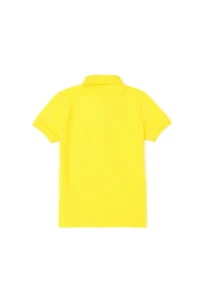 US Polo Assn. Girls' Yellow Polo Shirt Collar Basic T-Shirt - Image 2