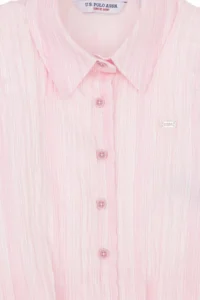 US Polo Assn. Girls' Pink Short Sleeve Shirt - Image 3