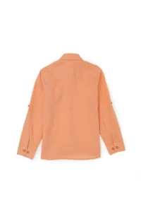 US Polo Assn. Boys' Salmon Long Sleeve Basic Shirt - Image 2