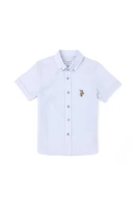 US Polo Assn. Boys' Light Blue Short Sleeve Shirt