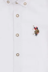 US Polo Assn. Boys' White Short Sleeve Shirt - Image 4
