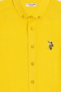 US Polo Assn. Boys' Yellow Short Sleeve Shirt - Image 3