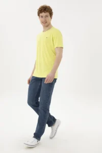 US Polo Assn. Men Regular Fit Crew Neck Pistachio Green Basic T-Shirt - Image 4