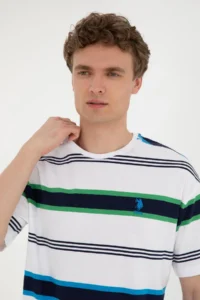 US Polo Assn. Men comfort Fit Crew Neck Ecru T-Shirt - Image 2