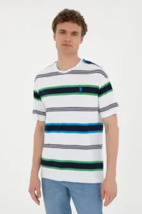 US Polo Assn. Men comfort Fit Crew Neck Ecru T-Shirt - Image 3