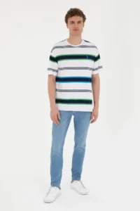 US Polo Assn. Men comfort Fit Crew Neck Ecru T-Shirt - Image 4