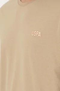 US Polo Assn. Men comfort Fit Crew Neck Light Khaki T-Shirt - Image 7