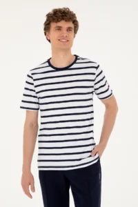 US Polo Assn. Men Regular Fit Crew Neck White T-Shirt