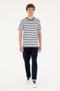 US Polo Assn. Men Regular Fit Crew Neck White T-Shirt - Image 4