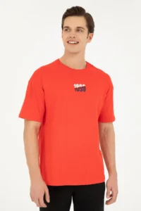 US Polo Assn. Men comfort Fit Crew Neck Red T-Shirt - Image 3