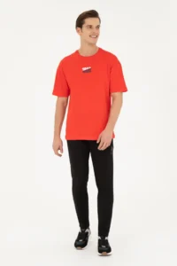 US Polo Assn. Men comfort Fit Crew Neck Red T-Shirt - Image 4
