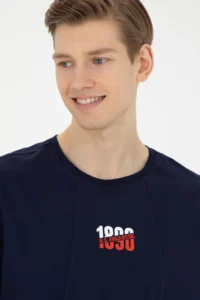 US Polo Assn. Men comfort Fit Crew Neck Navy Blue T-Shirt - Image 2