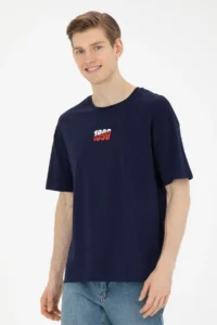 US Polo Assn. Men comfort Fit Crew Neck Navy Blue T-Shirt - Image 3