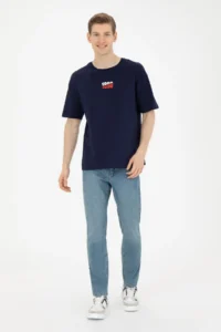 US Polo Assn. Men comfort Fit Crew Neck Navy Blue T-Shirt - Image 4