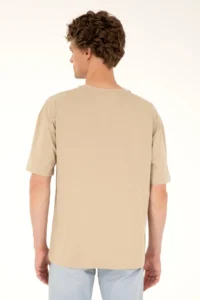 US Polo Assn. Men comfort Fit Crew Neck Light Khaki T-Shirt - Image 5