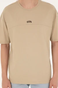 US Polo Assn. Men comfort Fit Crew Neck Light Khaki T-Shirt - Image 6