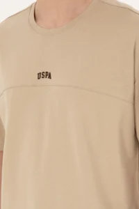 US Polo Assn. Men comfort Fit Crew Neck Light Khaki T-Shirt - Image 7
