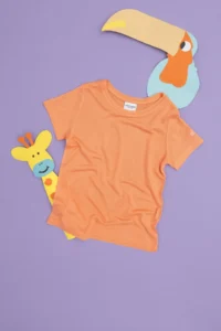 US Polo Assn. Girls' Salmon Crew Neck T-Shirt - Image 3
