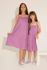 US Polo Assn. Girls' Violet Sleeveless Knitting Dress - Image 2