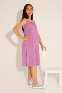 US Polo Assn. Girls' Violet Sleeveless Knitting Dress - Image 3