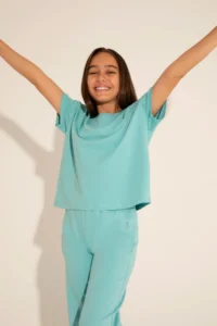 US Polo Assn. Girls' Mint Crew Neck T-Shirt - Image 3