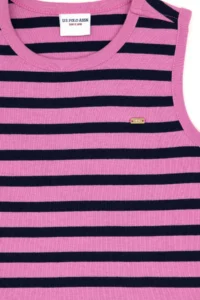 US Polo Assn. Girls' Violet Crew Neck Sleeveless T-Shirt - Image 5
