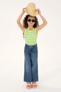 US Polo Assn. Girls' Pistachio Green Crew Neck Sleeveless T-Shirt - Image 2