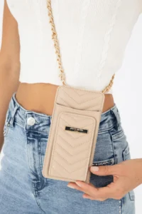 Pierre Cardin Beige Crossbody Bag - Image 2