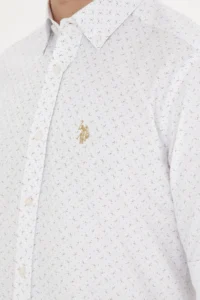 US Polo Assn. Men Stone Printed White Shirt - Image 7
