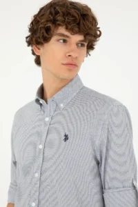 US Polo Assn. Men Navy Blue Long Sleeve Shirt - Image 2