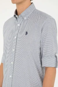 US Polo Assn. Men Navy Blue Long Sleeve Shirt - Image 7