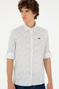 US Polo Assn. Men Stone Long Sleeve Shirt - Image 3