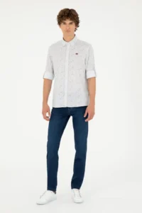US Polo Assn. Men Stone Long Sleeve Shirt - Image 4