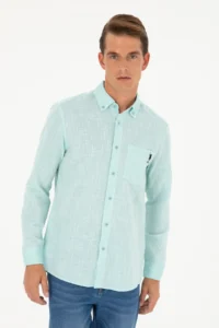 US Polo Assn. Men Mint Long Sleeve Shirt
