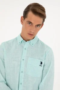US Polo Assn. Men Mint Long Sleeve Shirt - Image 2