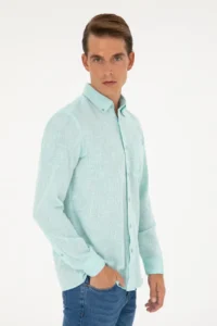 US Polo Assn. Men Mint Long Sleeve Shirt - Image 3
