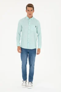 US Polo Assn. Men Mint Long Sleeve Shirt - Image 4