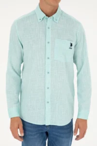 US Polo Assn. Men Mint Long Sleeve Shirt - Image 6