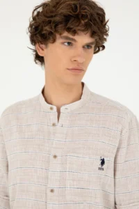 US Polo Assn. Men Stone Long Sleeve Shirt - Image 2