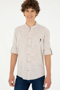 US Polo Assn. Men Stone Long Sleeve Shirt - Image 3