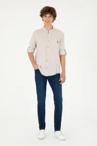 US Polo Assn. Men Stone Long Sleeve Shirt - Image 4