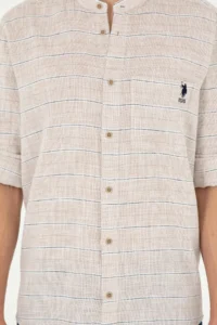 US Polo Assn. Men Stone Long Sleeve Shirt - Image 6