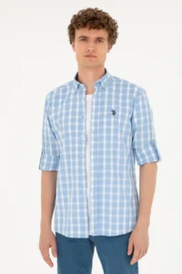 US Polo Assn. Men Light Blue Long Sleeve Shirt