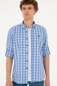 US Polo Assn. Men Navy Blue Long Sleeve Shirt - Image 3