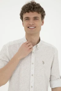 US Polo Assn. Men Khaki Long Sleeve Shirt - Image 2