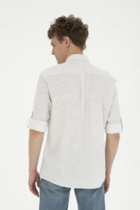 US Polo Assn. Men Khaki Long Sleeve Shirt - Image 5