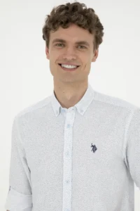 US Polo Assn. Men Blue Long Sleeve Shirt - Image 2